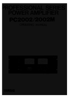 Yamaha PC-2002 - Owners Manual 